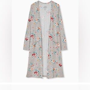 Torrid Floral Grey Super Soft Duster Size 4